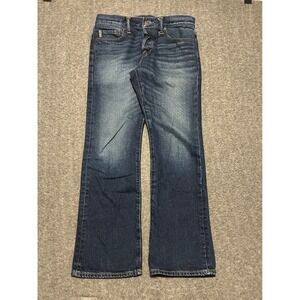Abercrombie & fitch jeans button fly mens blue straight fit 32X30 (tag 31X30)
